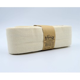 Trimz 100% Cotton Herringbone Tape 50mm x 10m