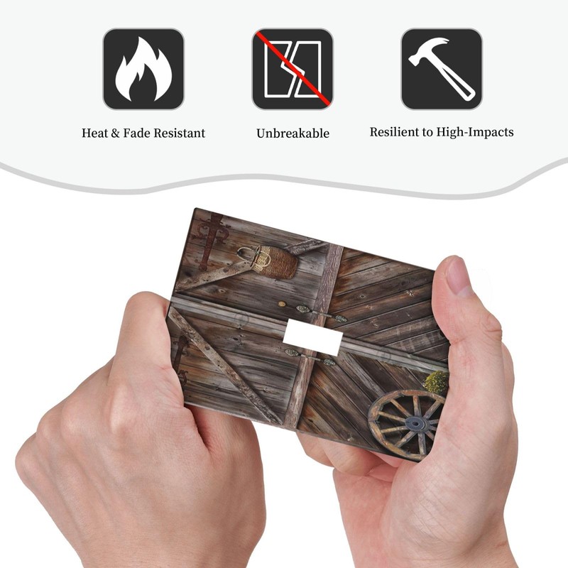 Rustic Barn Door Single Toggle Light Switch Plate Decorative 1