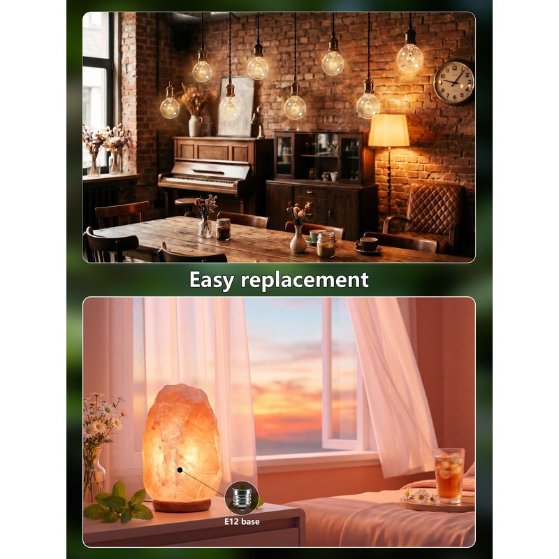 YIHKQDL 50 Pack G40 Replacement Bulbs for Outdoor String Lights,