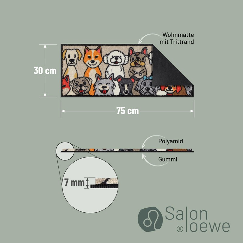 Salonloewe Minimatte Dog People I Dirt Trapper Mat & Doormat