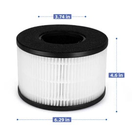 Slevoo Air Purifier Filter Replacement for BS-03, 3-in-1 HEPA Air Filter Replacement Compatible BS-03 HEPA Air Purifiers