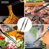 HOTUT Cooking Tweezers Tongs Precision Serrated Tips,2pcs 30cm Kitchen Cooking