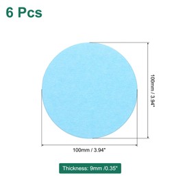 PATIKIL 6Pcs Diatomite Coasters, 3.9" Round Instant Drying Water Absorbing Stone Tray Diatomaceous Coasters Set of 6 for Desk Cups Drinks Cosmetic Bottles Soap, Blue