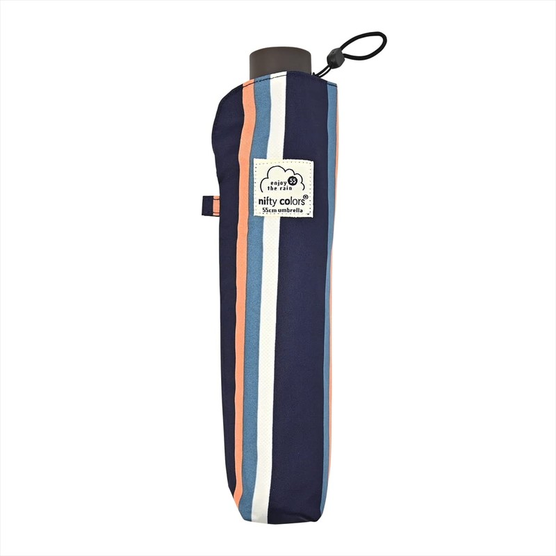 Nifty Colors 1636NV Folding Umbrella Wide Stripe Mini 55