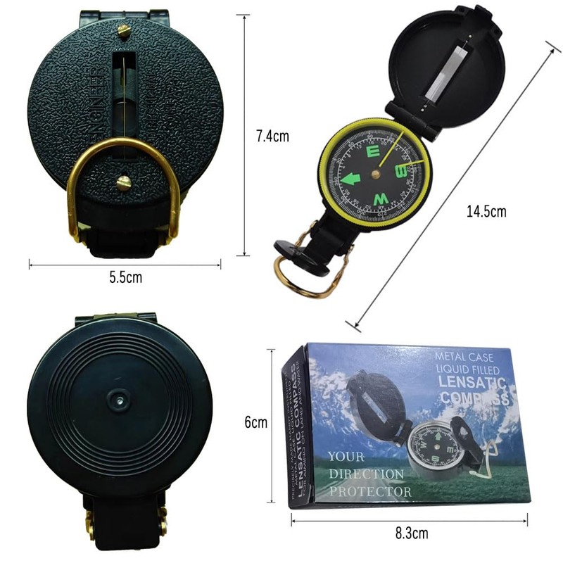 Hiking Backpacking Compass, Orienteering Camping Navigation Professional Field Map Reading