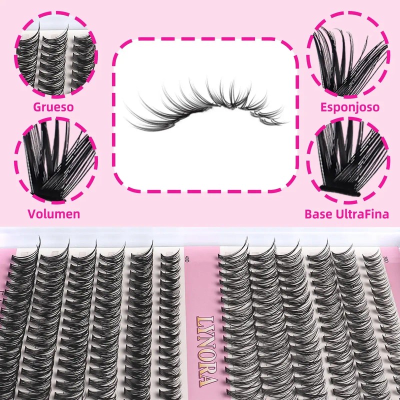Diy Extensiones Pestañas , Kit De Racimos De Pestañas Mixto