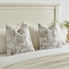 FUTEI Grey White Decorative Throw Pillow Covers 24x24 Inch Set