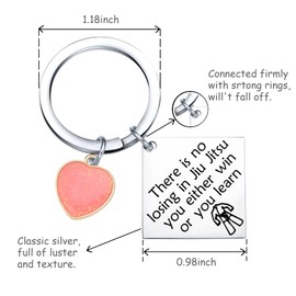 UIEOA Jiu Jitsu Accessories Taekwondo Keychain Jiu Jitsu Gifts For Jiu Jitsu Lover Keychain Martial Artist Jewelry Jiu Jitsu Student Gifts Bjj Keychain Jiu-Jitsu Player Jewelry