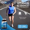 EVO NUTRITION Vitamin K2 MK-7 200mcg | 365 Vegetarian and