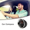 Black Adjustable Ball Night Vision Compass Boat Compass Dash Mount,