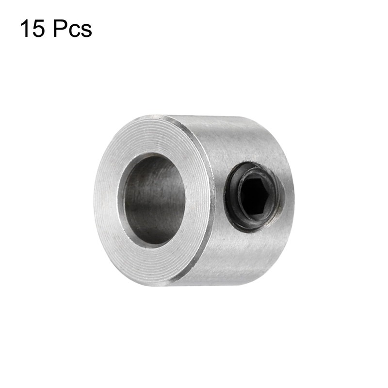 sourcing map 15pcs Set Screw Collars 5mm Bore Shaft Collars,