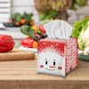 Pzuqiu Christmas Cute Snowman Tissue Box Cover,Square Facial Tissue Holder