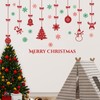 Merry Christmas Wall Decals Xmas Pine Cone Snowflake Wall Stickers