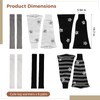 6 Pairs Star Patterned Leg Warmers, Knit Knee-High Socks, Soft