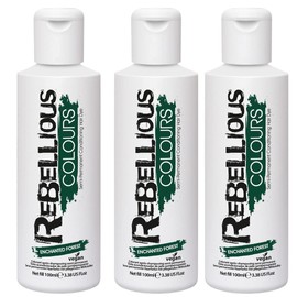 Rebellious Colour Semi Permanent Hair Dye Conditioning vegan cruelty free direct hair colour application 300ml (Enchanted Forest )