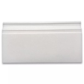 Stone Center Online T06P Thassos White Marble 6x12 Skirting Baseboard Trim Molding Polished