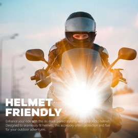 fuinloth Balaclava Ski Face Mask, Motorcycle Cycling Neck Warmer for Helmet, UV Protector Scarf for Men/Women Light Pink