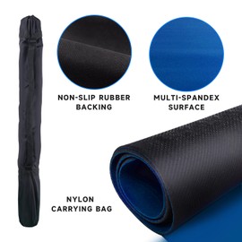 GSE Games & Sports Expert 32 x 32 Inches Rubber Anti-Slip Playmat, Mahjong, Dominoes, Poker Cards and Board Games Tabletop Cover Mat with Carrying Bag (Blue)