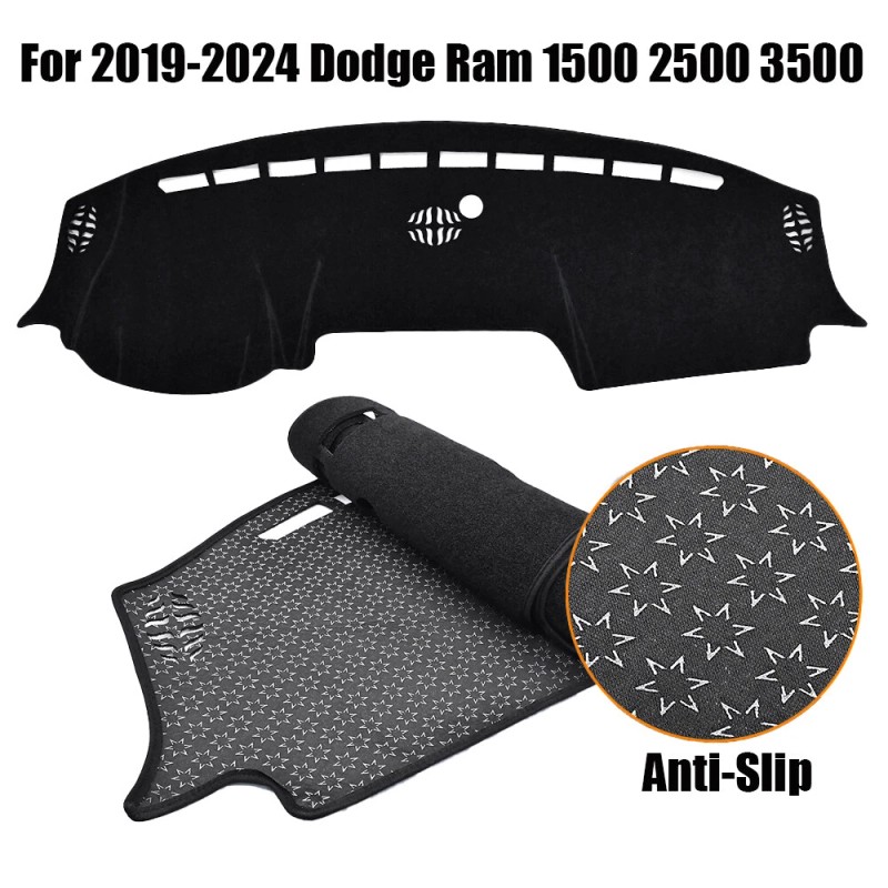 Unbranded Black Dashboard Mat Dash Sun Cover Pad For 2019-2024