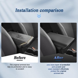 BIBIBO Armrest Cover Compatible with Dacia Duster 2024 2025, Armrest Cover, Dacia Duster Centre Console Armrest Protection, Centre Armrest Cover, Armrest Protection (Black)