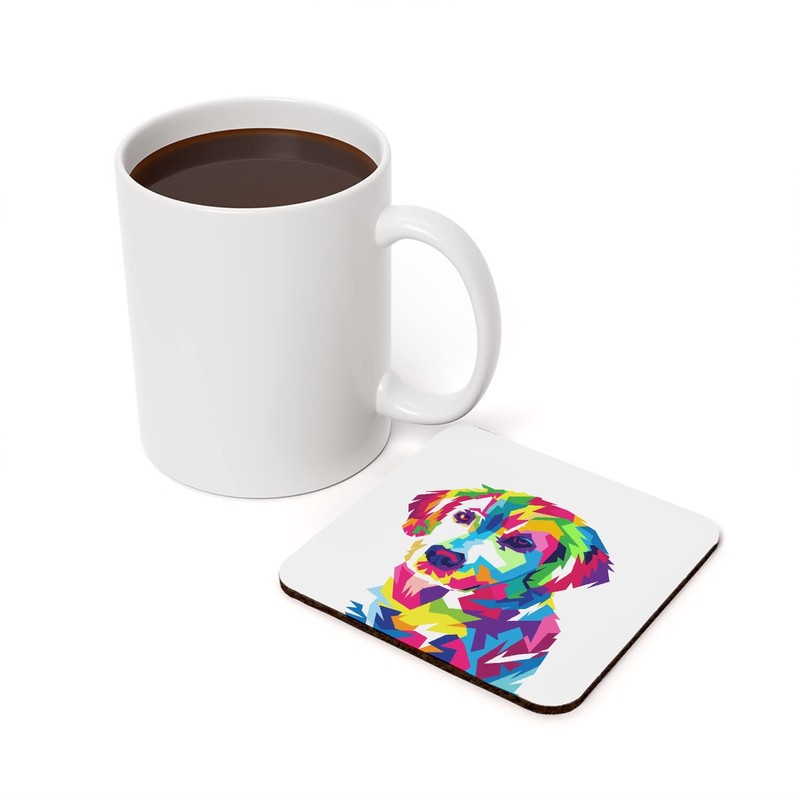 Cork Coaster - Puppy Labrador Baby Dog Multicolour Cute 1