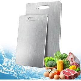 Tivano Cutting Board, Tivano Titanium Cutting Board for Kitchen, Titanium Cutting Boards For Kitchen, with Handle and Stand Design - Non-porous and Easy to Clean (36 * 25CM)