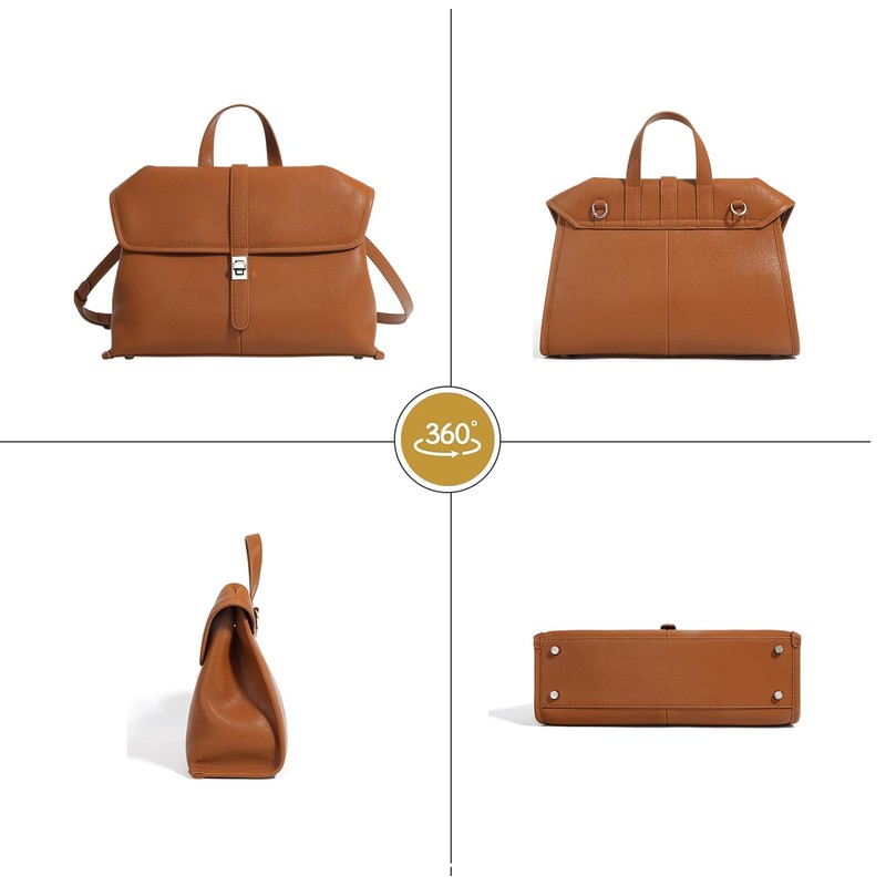 ArtsEye Genuine Leather Women's Commuter Bag, Shoulder Bag with Strap,