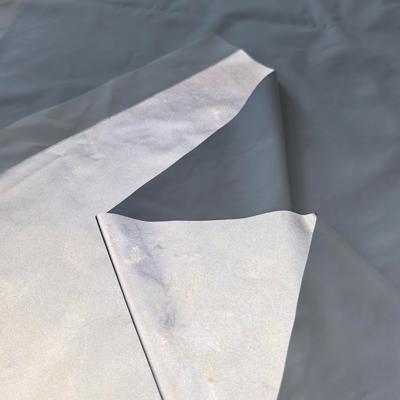 NOZUONO High Visibility Silver Reflective Fabric Gray Soft Polyester Material