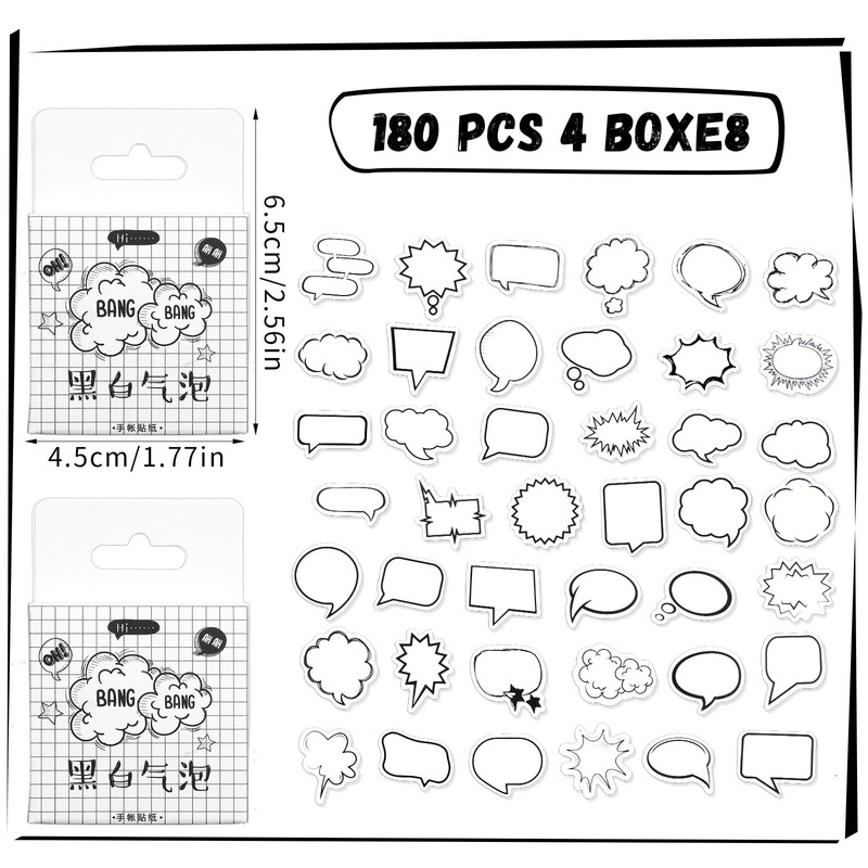 Mabor 180Pcs Blank Bubble Sticker Labels to Write on Decorative