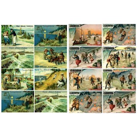 Decoupage Paper Pack (10sheets A4 / 8"x11") Winter Sport Rural Holidays FLONZ Vintage Ephemera Trading Card