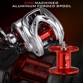 Sougayilang Baitcasting Reel – Lightweight Graphite Frame – 9 + 1 Anti-Reverse Ball Bearings, 8.0:1 High-Speed Gear Ratio Fishing Reel-Left Handle