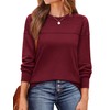 WIHOLL Sweaters for Women Crewneck Crochet Tops Long Sleeve 2025