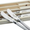 FlyingColors Laguiole Butter Knives / Spreaders Set, Stainless Steel,White, 4