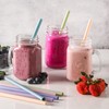 100 Pcs Jumbo Smoothie Straws, Disposable Wide Plastic Drinking Straws, Colorful Plastic Straws for