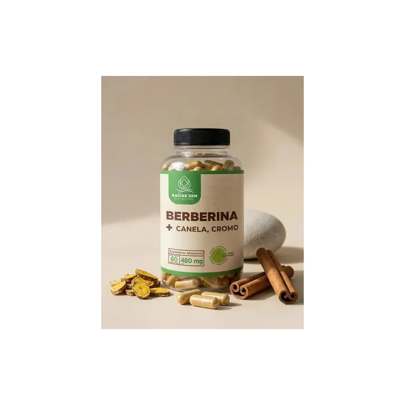 Berberina Canela Cromo 60 Cápsulas Raíces Zen Control Azúcar en