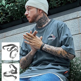 FIBO STEEL Stainless Steel Octopus Shape Rings for Men Women Vintage Rings,Size 7