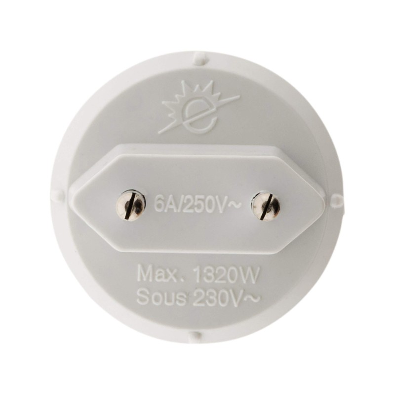 Inotech Adaptor with Socket Adapter M 6A, F, 16A, White