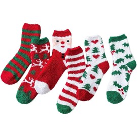 Cuddly Socks Plush Socks Fluffy Socks House Socks Women's Bed Socks Women's Cuddly Socks Fluffy Socks Women, Christmas tree