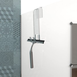 Agplex - Haken für Wischerblätter für Duschkabinen aus Acrylglas - Rostfreies Material - Befestigung ohne Bohren, zum Einhängen an die Wände der Duschkabine (Stärke der Kabine 6/15 mm).