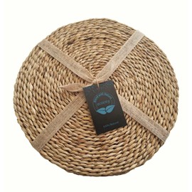 ECOCEY Handmade Natural Table Placemats, Coasters - ideal for kitchen, Dining Table or Home Deco (6, 30cm)