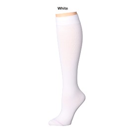 REXX 3 pares de calcetines de compresión de algodón peinado de 8 a 15 mmHg para mujer, W8-packwhite, Talla única