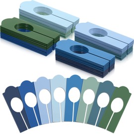 Sintuff 64 Pcs Hanging Closet Size Dividers Clothing Rack Dividers Rectangular Reusable Closet Separators for Clothing Racks Retail (Bright Color)