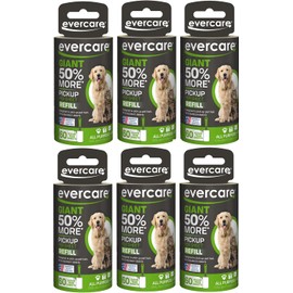 Evercare Giant PET Hair Roller REFILL - 6 Pack