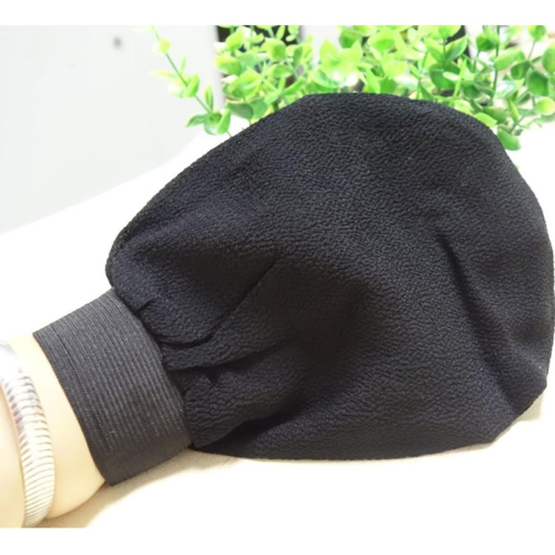 Guante exfoliante de baño negro elástico – MOBUTOFU