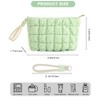 DOB SECHS Cute Quilted Makeup Bag with Handle, Checkered Puffer