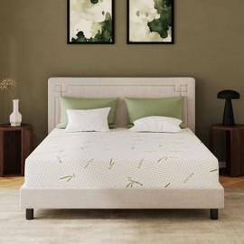 EGOHOME 8 Inch Full Size Mattress, Cooling Green Tea Gel Memory Foam for Pressure Relief, Medium Firm Support, Fiberglass Free, Bed in a Box, CertiPUR-US Certified