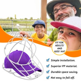 Haiou Cap Washer Cage Baseball Cap Washing Cage for Washing Baseball Caps Hat Washer Baseball Cap - Cream White