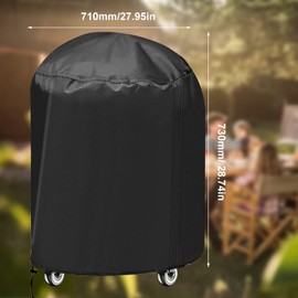 Cubierta para Parrilla de Barbacoa de 29 Pulgadas Cilíndrico - con Bolsa de Almacenamiento Impermeable y Resistente a Los Rayos UV y Polvo para Campana de Parrilla de Patio al Aire Libre (cilíndrico)