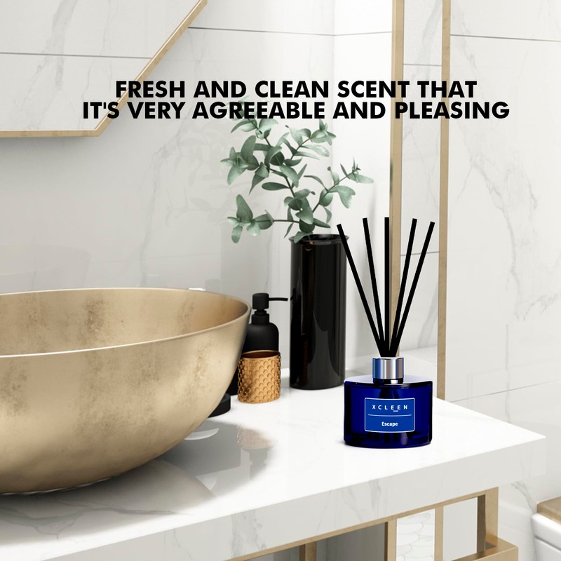 Xcleen Reed Diffuser - 6.7 Oz(200ml) Escape Scented Home Fragrance