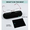 Eyekepper Gafas de lectura sin marco para mujer, lectores ligeros